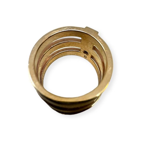 Tri Stack Wide Barrel Ring Designer By Michael Kors  Size: 6 For Cheap