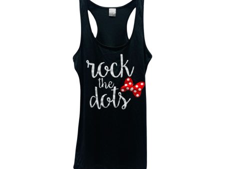 Disney Minnie Mouse Black with Red & White Print Tank Top By Sport-Tek  Size: XS Discount